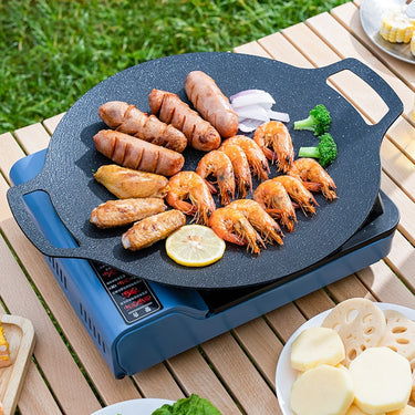 NomadFlame Round Fusion Grill: Portable Korean Barbecue Pan